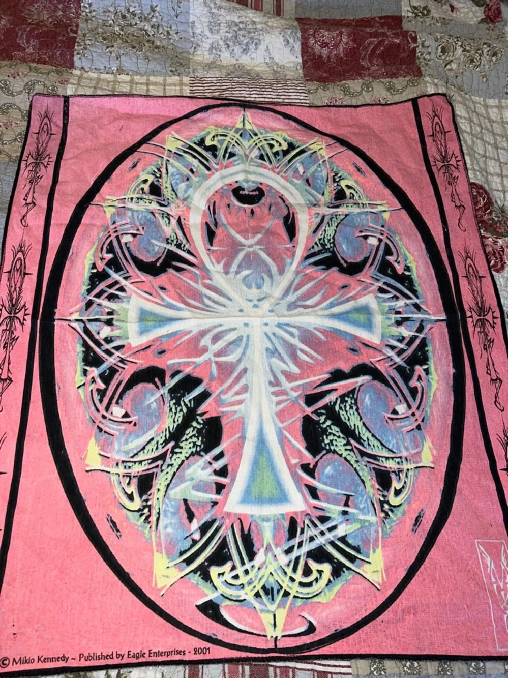 2001 Mikio Kennedy print scarf or wall hanging Grateful Dead